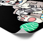 Easter Bunny Gamer Fun Eggs Gaming Kleinkind Boys  Poster (Ecke)