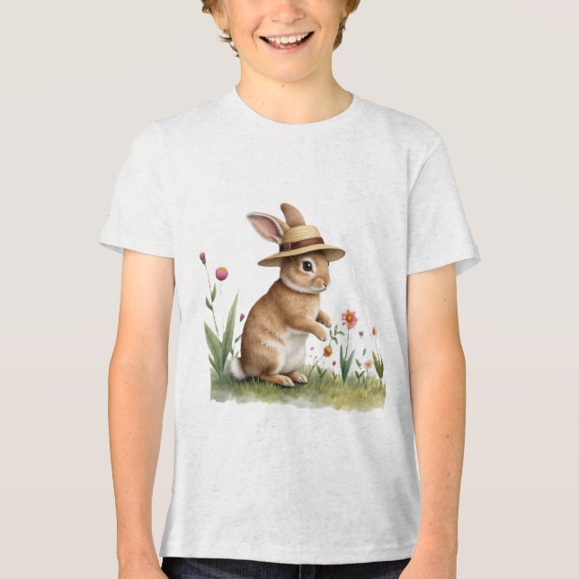 easter bunny gardener Tri-Blend shirt (Vorderseite)