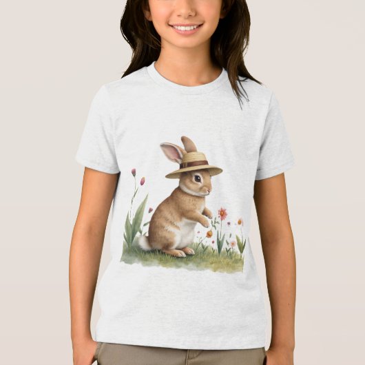 easter bunny gardener Tri-Blend shirt (Vorderseite)