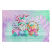 Easter Bunny Gnome With Basket Eggs  Kissenbezug (Rückseite)