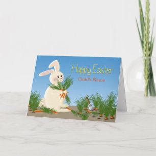 EASTER BUNNY GREETING - PERSONALISIEREN W/KINDERNA FEIERTAGSKARTE