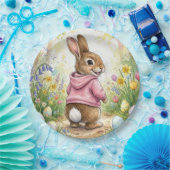 Easter Bunny in a Spring Garden Pappteller (Party)