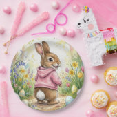 Easter Bunny in a Spring Garden Pappteller (Party)