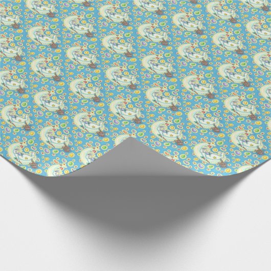 EASTER BUNNY JELLY BEAN DREAMS MOON WRAPPPAPIER GESCHENKPAPIER (Ecke)