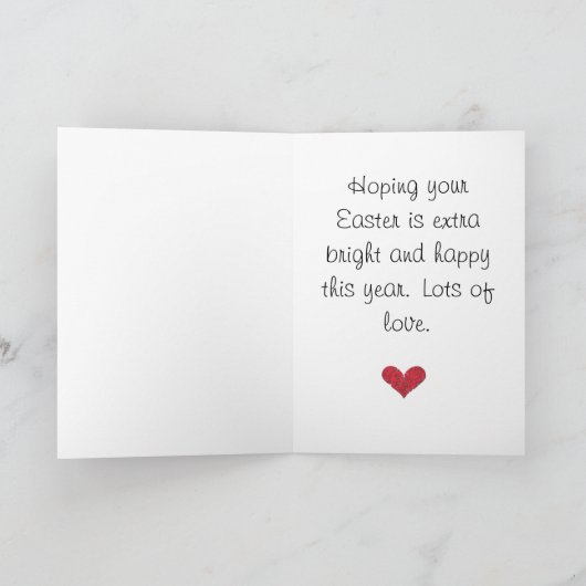 Easter bunny karte (Innenseite)