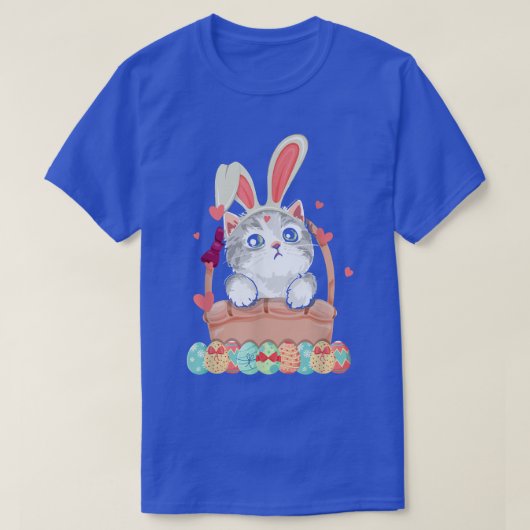 Easter Bunny Kitten Easter Colourful Eggs Bunny Ca T-Shirt (Design vorne)