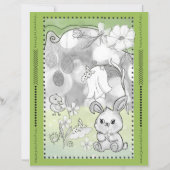 Easter Bunny Letter & Coloring Page - Funky Meadow (Rückseite)