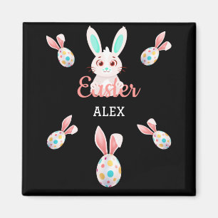 " EASTER" BUNNY MAGNET MIT SPEZIELTEN EIERN & NAME