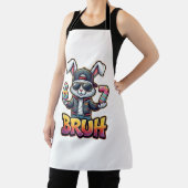 Easter Bunny Meme Bruh  Funny 6 7 Easter Eggs Desi Schürze (InSitu)