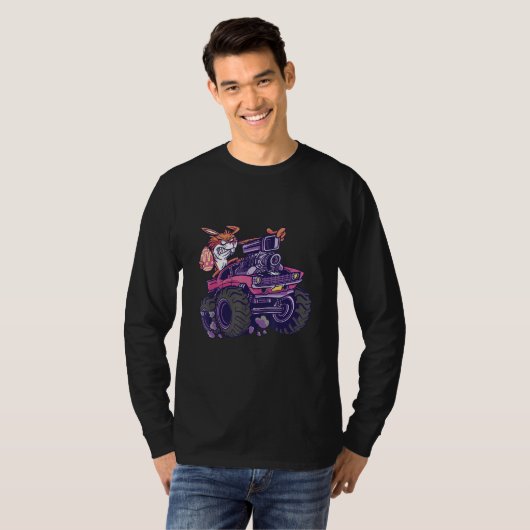 Easter Bunny on his Massive Monster Truck T-Shirt (Vorne ganz)
