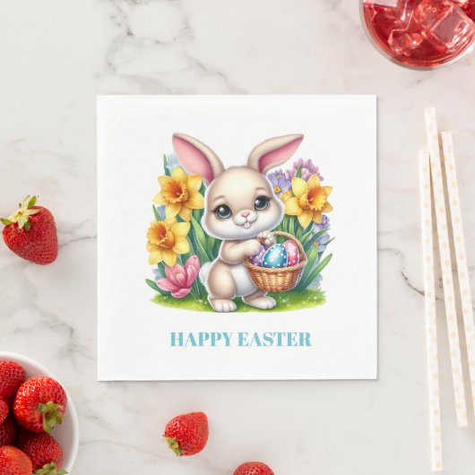 Easter Bunny Paper Napkins Serviette (Beispiel)