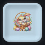 Easter Bunny  Pappteller<br><div class="desc">This paper plate is shown in a cute Easter bunny print.
Choose from several styles. 
Customize this item or buy as is.


Licensed Print</div>