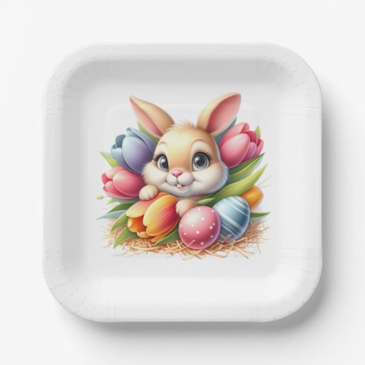 Easter Bunny  Pappteller (Vorderseite)