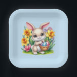 Easter Bunny  Pappteller<br><div class="desc">This paper plate is shown in a cute Easter bunny print.
Choose from several styles. 
Customize this item or buy as is.


Licensed Print</div>