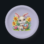 Easter Bunny  Pappteller<br><div class="desc">This paper plate is shown in a cute Easter bunny print.
Choose from several styles. 
Customize this item or buy as is.


Licensed Print</div>