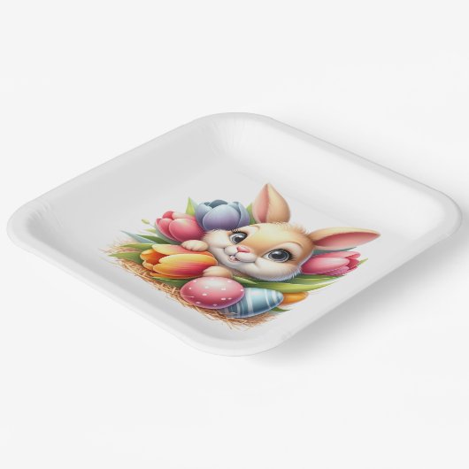 Easter Bunny Pappteller (Gewinkelt)