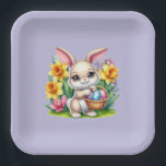 Easter Bunny  Pappteller<br><div class="desc">This paper plate is shown in a cute Easter bunny print.
Choose from several styles. 
Customize this item or buy as is.


Licensed Print</div>