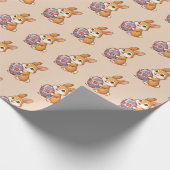 Easter Bunny Pattern Wrapping Paper | Glossy Art Geschenkpapier (Ecke)