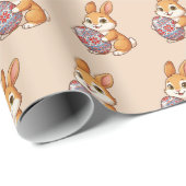 Easter Bunny Pattern Wrapping Paper | Glossy Art Geschenkpapier (Rolleneckpunkt)