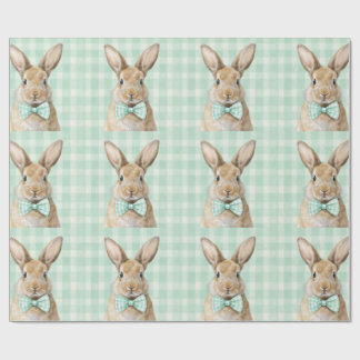 Easter Bunny Plaid Pattern Wrapping Paper Geschenkpapier