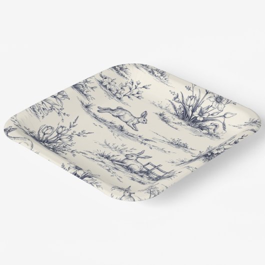 Easter Bunny Plates Pappteller (Gewinkelt)