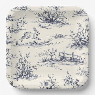Easter Bunny Plates Pappteller
