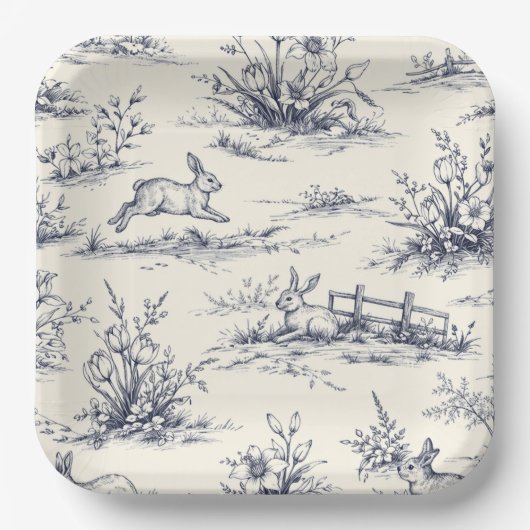 Easter Bunny Plates Pappteller (Vorderseite)