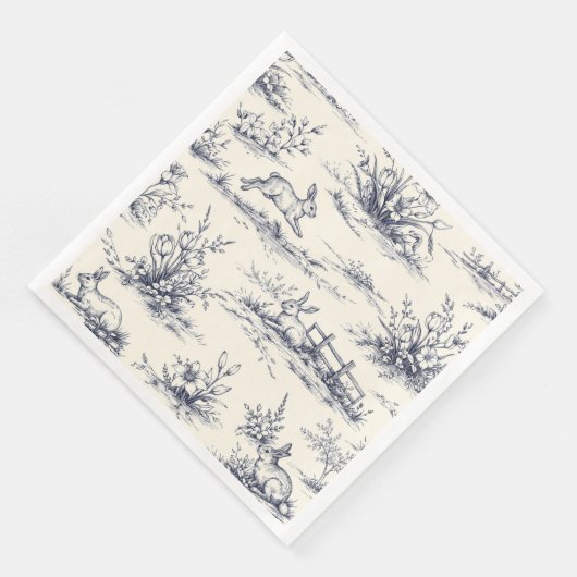 Easter Bunny Plates Serviette (Ecke)