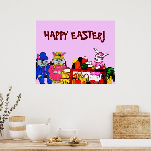 EASTER BUNNY POSTER (Küche)
