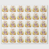 Easter Bunny Purple Jacket Baby Shower Geschenkpapier (Flach)