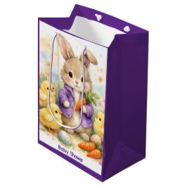Easter Bunny Purple Jacket Baby Shower Mittlere Geschenktüte
