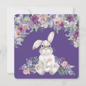 Easter Bunny Rabbit Sitting In Flowers Card  (Vorderseite)