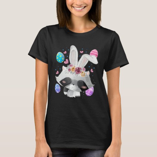 Easter Bunny Raccoon   Easter Raccoon T-Shirt (Vorderseite)