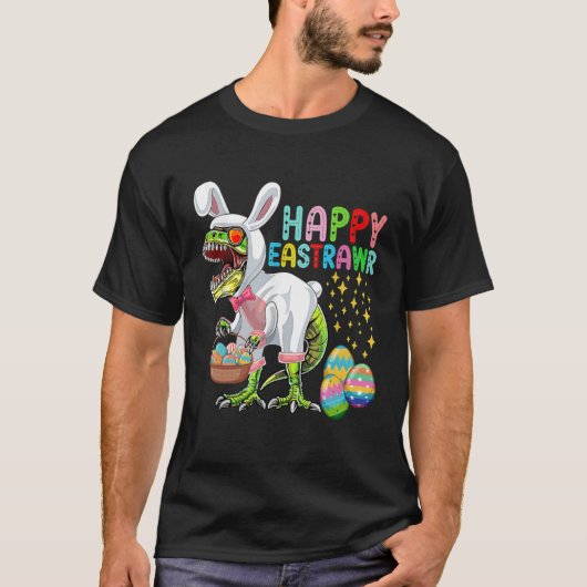 Easter Bunny Rex Dinosaur Egg  2023 Happy EastRAWR T-Shirt (Vorderseite)