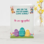 Easter Bunny Riddle Funny Card Karte (Gelbe Blume)