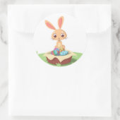 EASTER BUNNY RUNDER AUFKLEBER (Tasche)