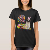 Easter Bunny Saint Bernard Dog Ear Tree Egg Basket T-Shirt (Vorderseite)