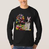 Easter Bunny Saint Bernard Dog Ear Tree Egg Basket T-Shirt (Vorderseite)
