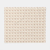 Easter Bunny Seamless Fabric – Pastel Cute Rabbit  Fleecedecke (Vorderseite (Horizontal))