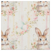 Easter Bunny Seamless Fabric – Pastel Cute Rabbit  Stoff (Nahaufnahme)