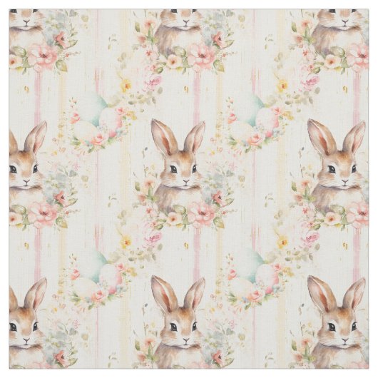 Easter Bunny Seamless Fabric – Pastel Cute Rabbit  Stoff (Muster)