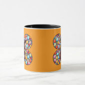 Easter Bunny Silhouette – Colorful Egg - caneca Tasse (Zentrum)