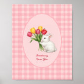 Easter Bunny Sketch Print - Rabbit Wall Art Poster (Vorne)