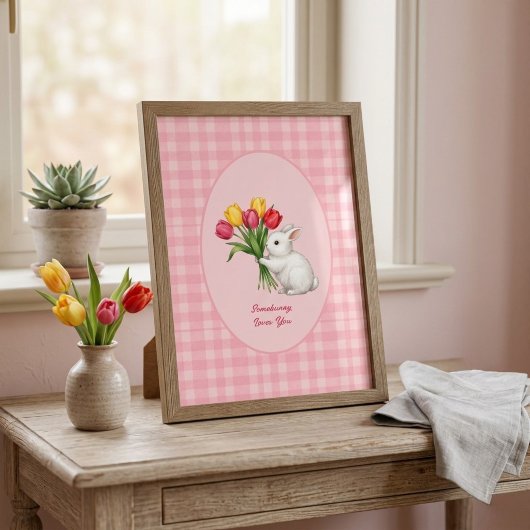 Easter Bunny Sketch Print - Rabbit Wall Art Poster