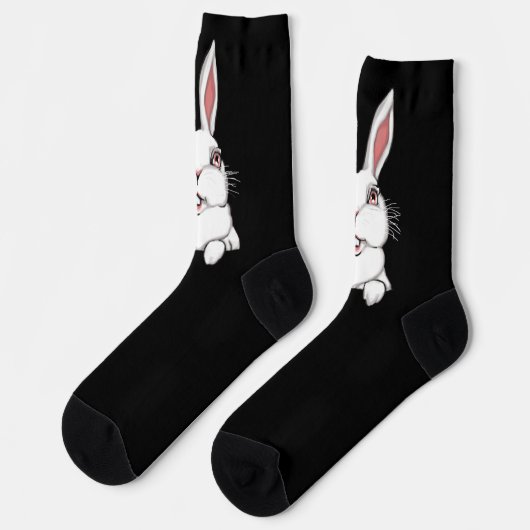 Easter Bunny Socks Festive Easter Socks Customize Socken (Linkes Detail)