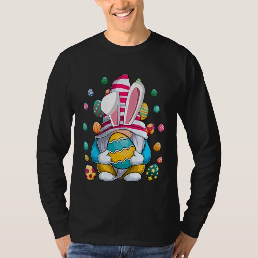 Easter Bunny Spring Gnome Easter Egg Hunting And B T-Shirt (Vorderseite)