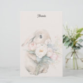 Easter Bunny Stationery Briefpapier (Stehend Vorderseite)