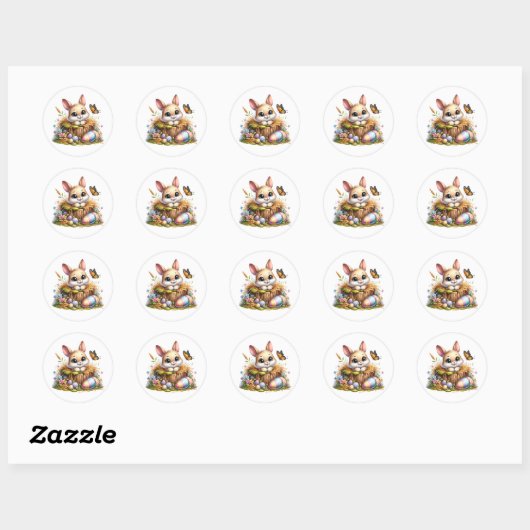 Easter Bunny Stickers (Blatt)