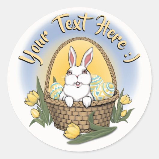 Easter Bunny Stickers Customized Easter Stickers (Vorderseite)