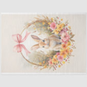 Easter Bunny Surrounded By Flowers Seidenpapier (Vorderseite)